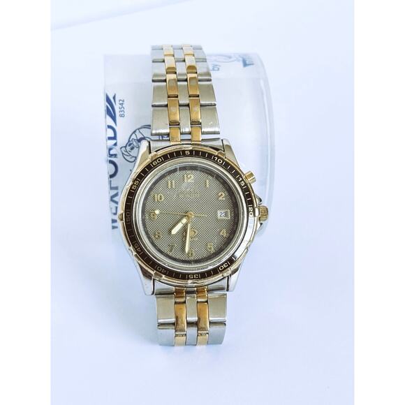 Fossil Star Master Women LU-2537 SS Gold Chrome Dive Watch 50M Business Casual - Picture 1 of 15